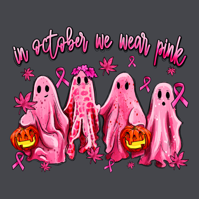 In October We Wear Pink Ghosts Long Sleeve Tee by AdoDesignShop | Teevron