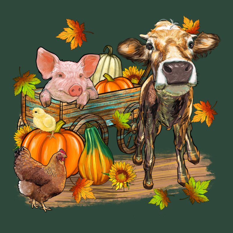 Fall Farm Animals Zipper Hoodie by Zillion Design Studio | Teevron