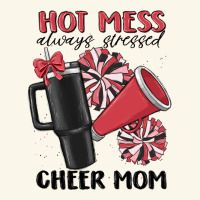 Hot Mess Always Stressed Cheer Mom Premium Hoodie | Teevron