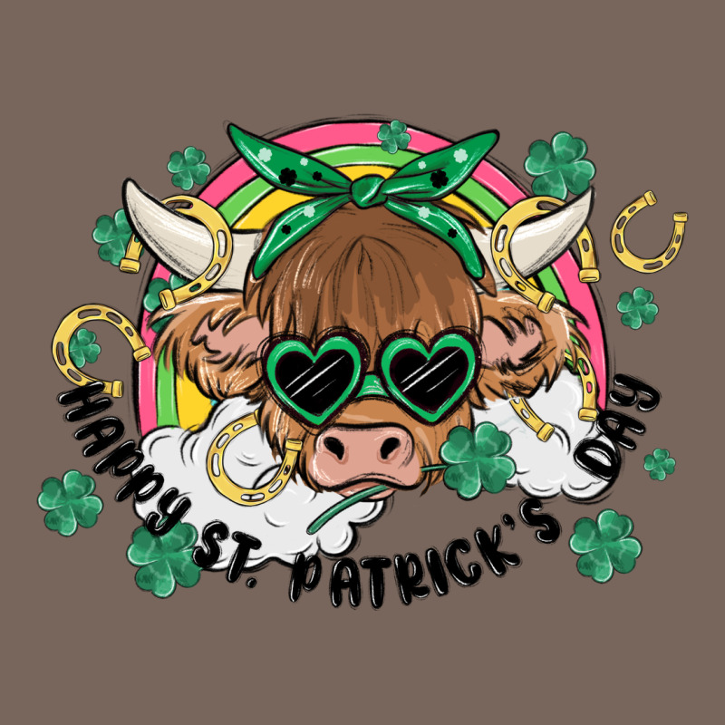 St. Patrick's Day Highland Cow Premium Hoodie by MaliasSmallBusiness | Teevron