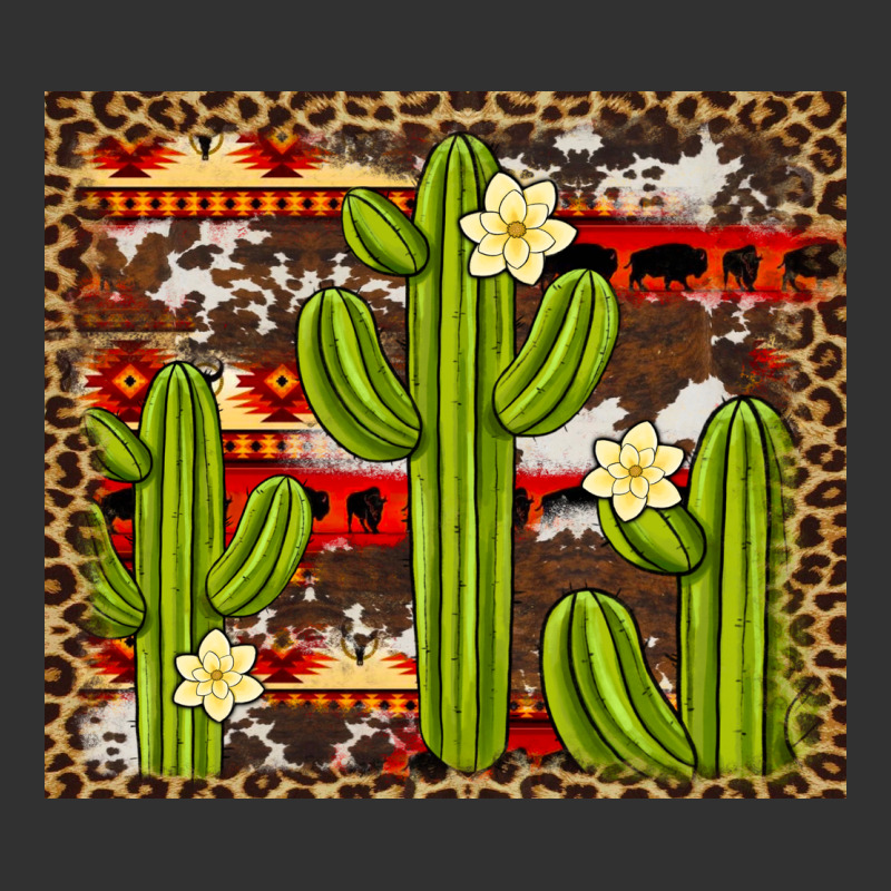 Aztec Cowhide Cactus Background Urban Heavy Tee by Artiststas | Teevron