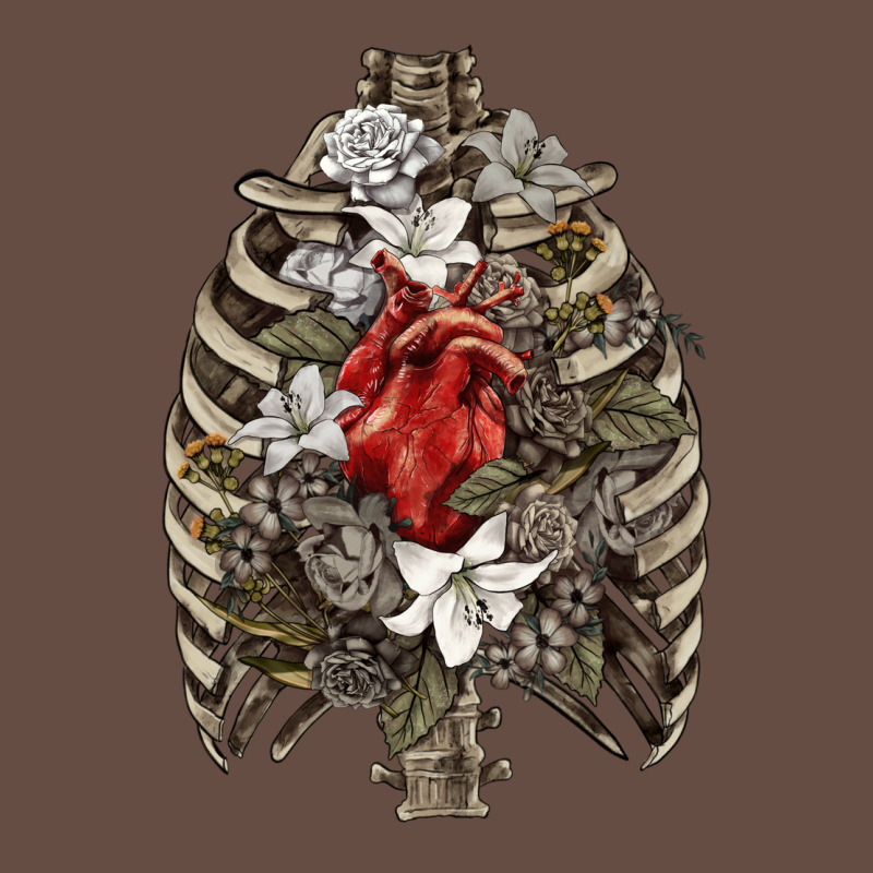Skeleton Rib Cage Heart Long Sleeve Tee by RanaPortraitStore | Teevron