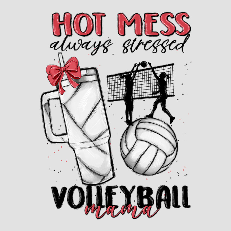 Hot Mess Always Stressed Volleyball Mama Premium Hoodie by MaliasSmallBusiness | Teevron