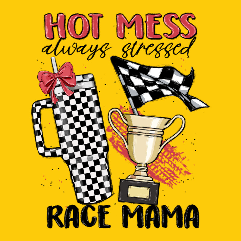 Hot Mess Always Stressed Race Mama Premium Hoodie by MaliasSmallBusiness | Teevron