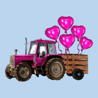 Valentine's Day Pink Tractor With Pin Heart Balloons Classic Tee | Teevron