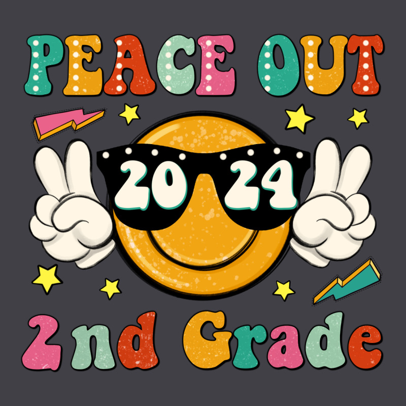 Peace Out 2024 2nd Grade Heavyweight Hoodie by JahusDesignShop | Teevron