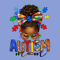 Autism Mom Afro Messy Bun Long Sleeve Tee | Teevron