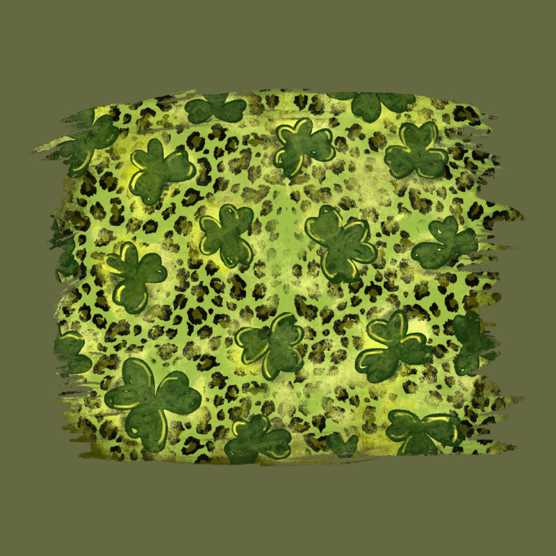 St Patrick's Day Shamrock Leopard Background Long Sleeve Tee by RanaPortraitStore | Teevron