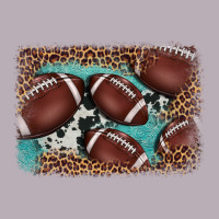 American Football Leopard Cowhide Turquoise  Leather Background Vintage Tee | Teevron