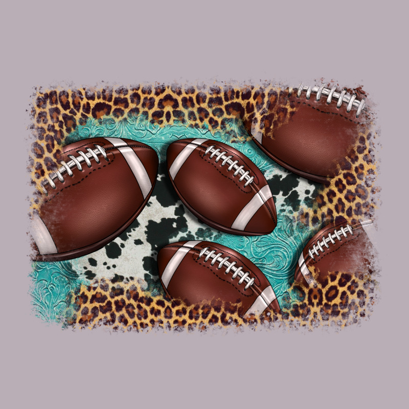 American Football Leopard Cowhide Turquoise  Leather Background Vintage Tee by BarkalooDesign | Teevron