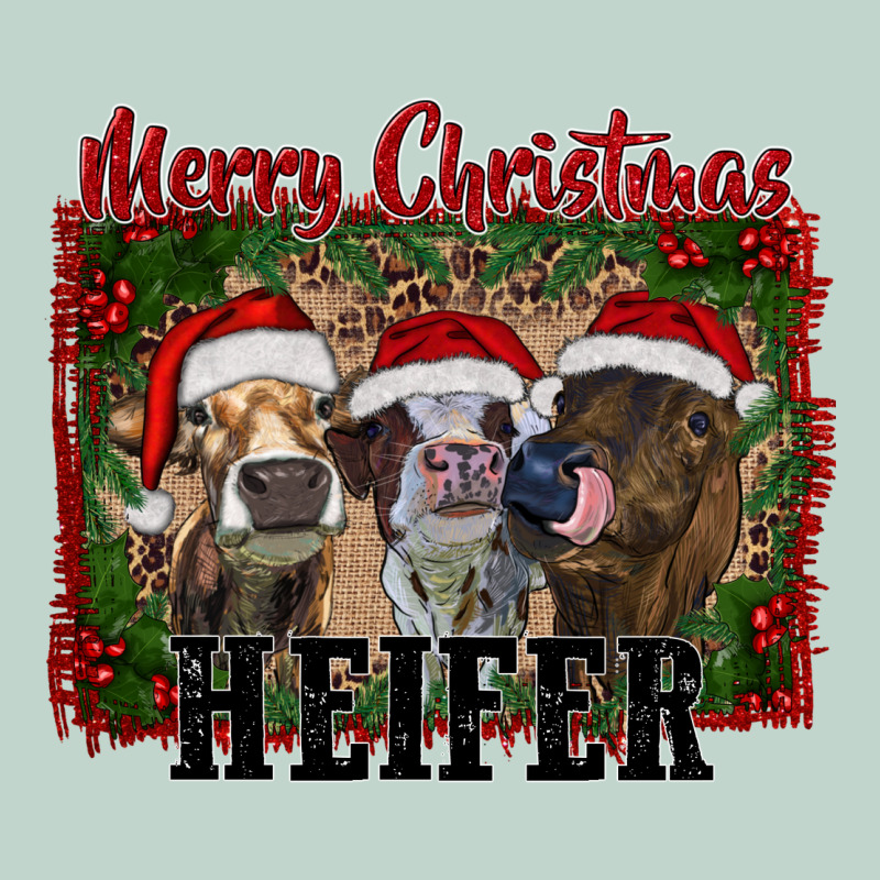 Merry Christmas Heifer Zipper Hoodie by RanaPortraitStore | Teevron