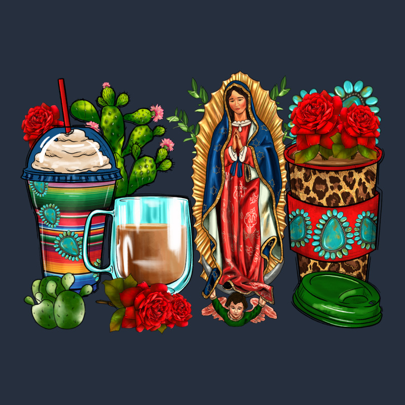 Lady Of Guadalupe Coffee Cups Zipper Hoodie by Zillion Design Studio | Teevron