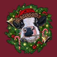 Heifer Cow With Christmas Wreath Zipper Hoodie | Teevron