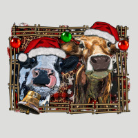 Christmas Heifers With Leopard And Cowhide Background Zipper Hoodie | Teevron