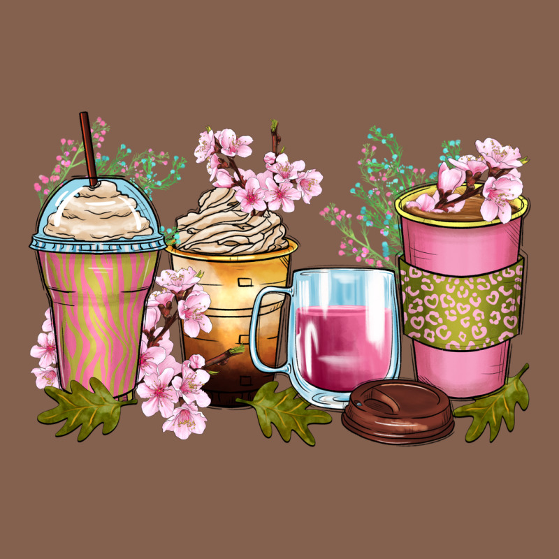 Flowers Coffee Cups Zipper Hoodie by Zillion Design Studio | Teevron