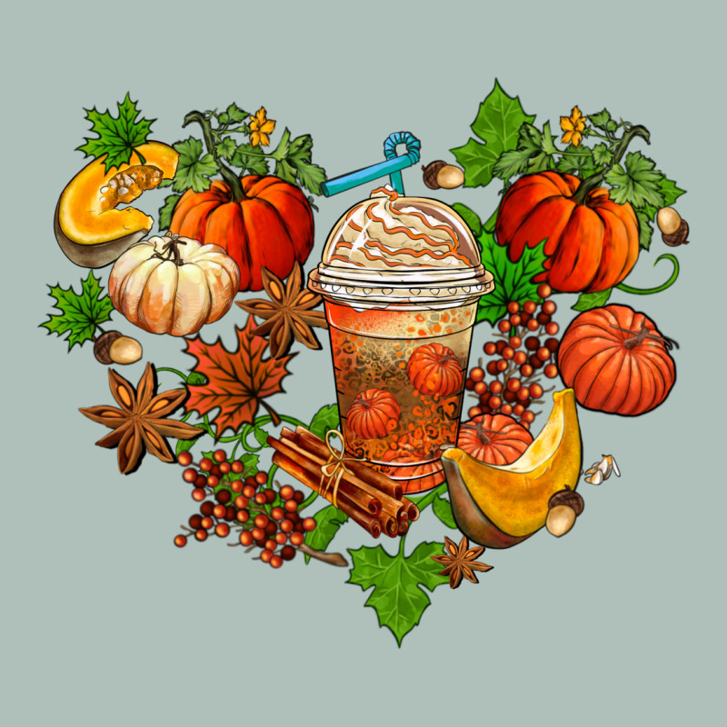 Fall Pumpkin Heart Heavyweight Hoodie by AdoDesignShop | Teevron