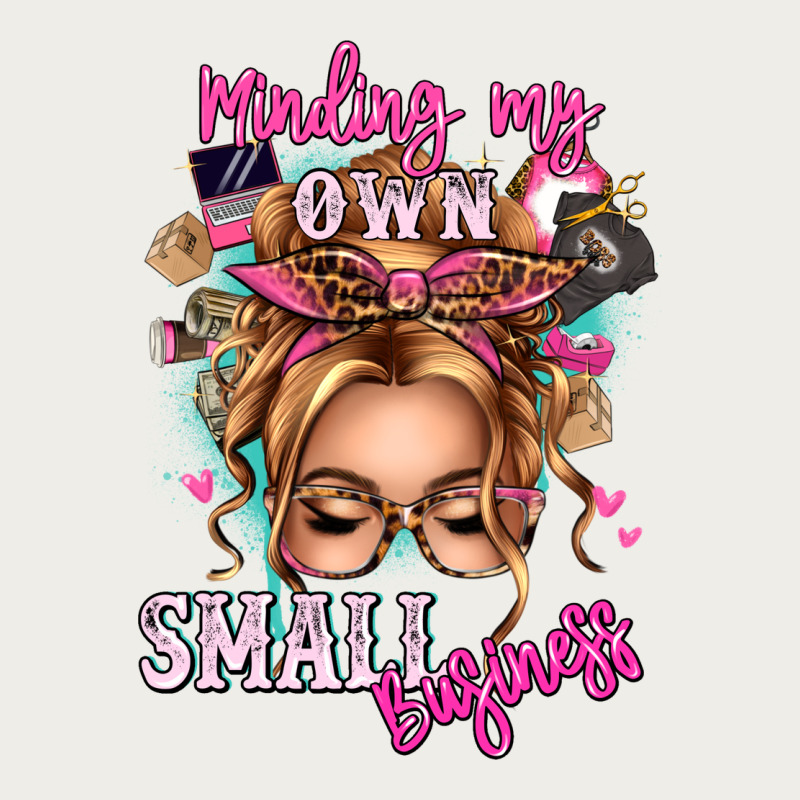 Minding My Own Small Business Blonde Messy Bun Zipper Hoodie by texasbilliewilder | Teevron