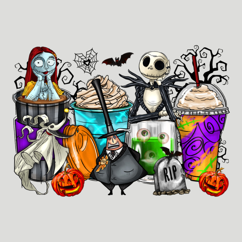Halloween Cartoon Characters Coffee Cups Zipper Hoodie by Zillion Design Studio | Teevron