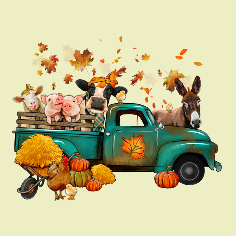 Fall Farm Animals Truck Nancy Urban Hoodie by NancyCooperArtShop | Teevron