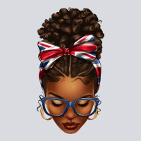 Union Jack Flag Afro Messy Bun Zipper Hoodie | Teevron