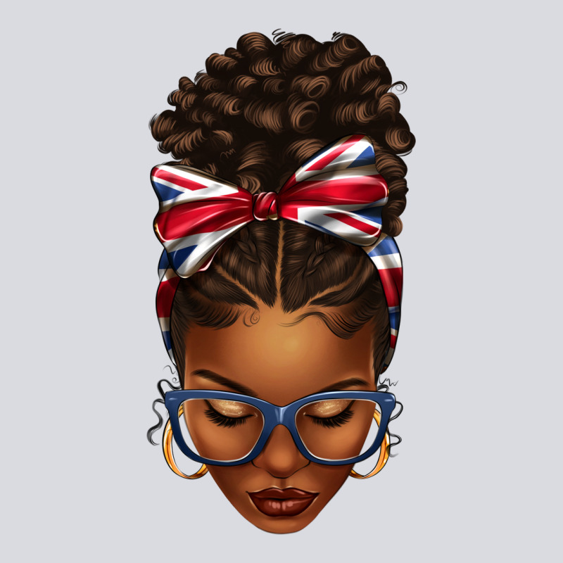 Union Jack Flag Afro Messy Bun Zipper Hoodie by texasbilliewilder | Teevron