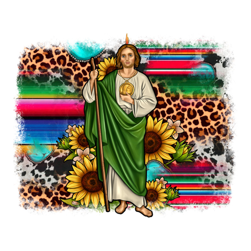 San Judas Leopard Cowhide Sunflower Background Premium Sweatshirt by JahusDesignShop | Teevron