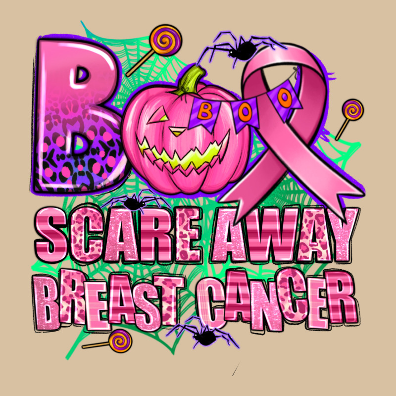 Halloween Boo With Cancer Ribbon Breast Cancer Sca Heavyweight Hoodie by AdoDesignShop | Teevron