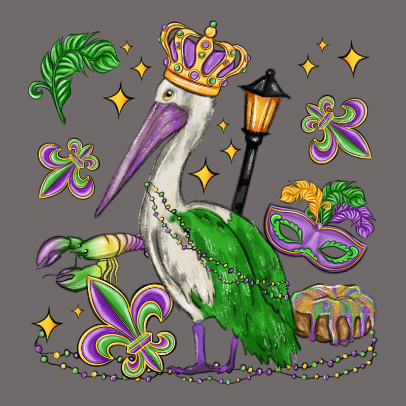 Mardi Gras Pelican Urban Hoodie by MaliasSmallBusiness | Teevron