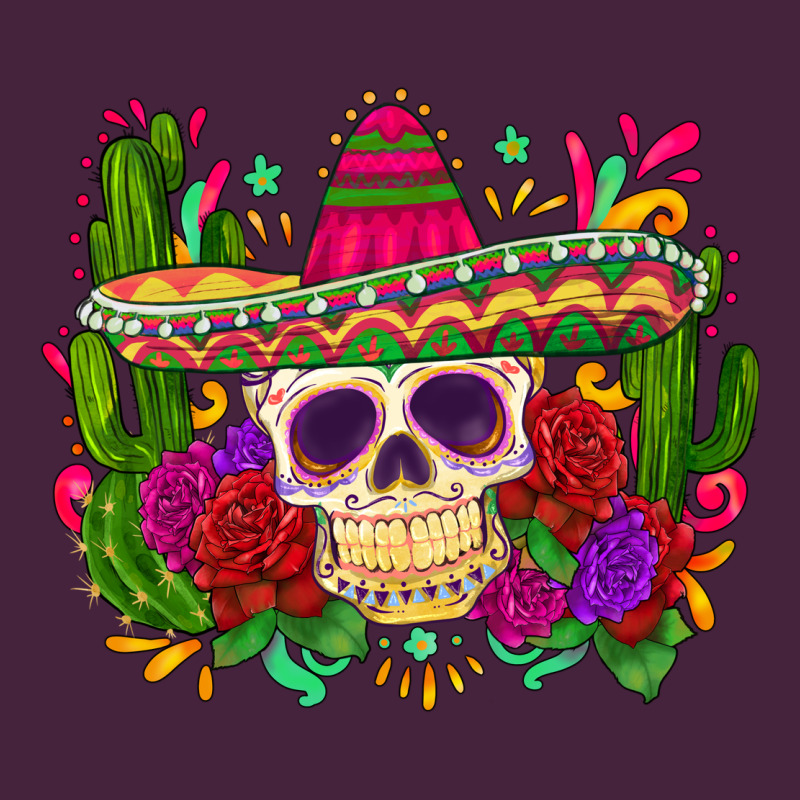 Mexican Skull Long Sleeve Tee by Zillion Design Studio | Teevron