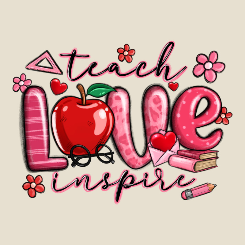 Teach Love Inspire Valentines Day Urban Hoodie by MaliasSmallBusiness | Teevron