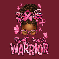 Brest Cancer Warrior Afro Messy Bun Zipper Hoodie | Teevron