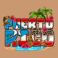 Puerto Rico And Flowers With Frog Heavyweight Hoodie | Teevron