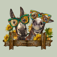 2 Donkeys With Sunflowers Ladies Tee | Teevron