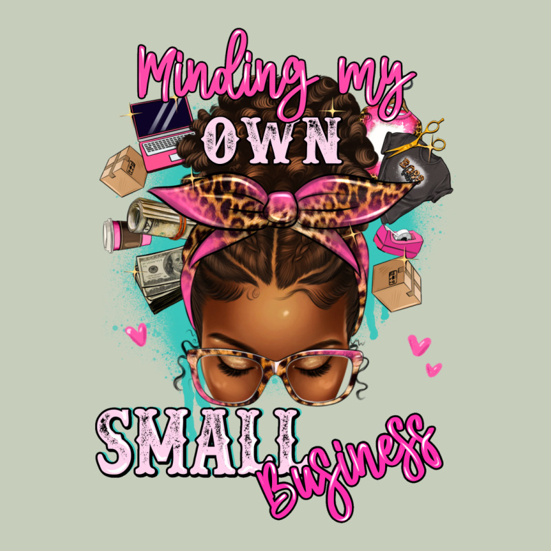 Minding My Own Small Business Afro Messy Bun Long Sleeve Tee by texasbilliewilder | Teevron