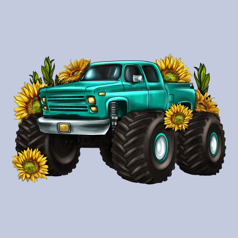 Monster Truck With Sunflower Western Long Sleeve Tee by texasbilliewilder | Teevron