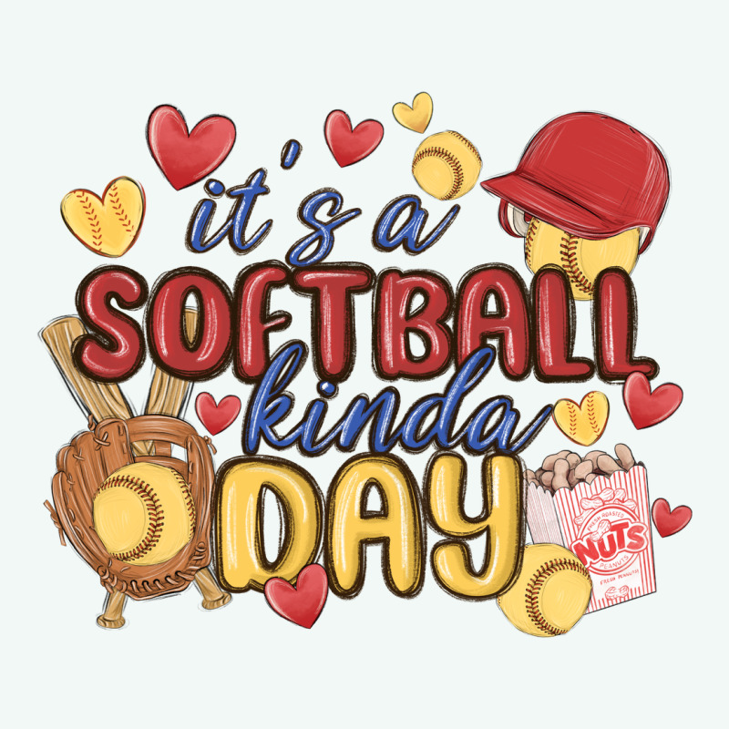 It's A Softball Kinda Day Premium Hoodie by MaliasSmallBusiness | Teevron