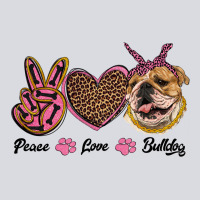 Peace Love Bulldog Zipper Hoodie | Teevron