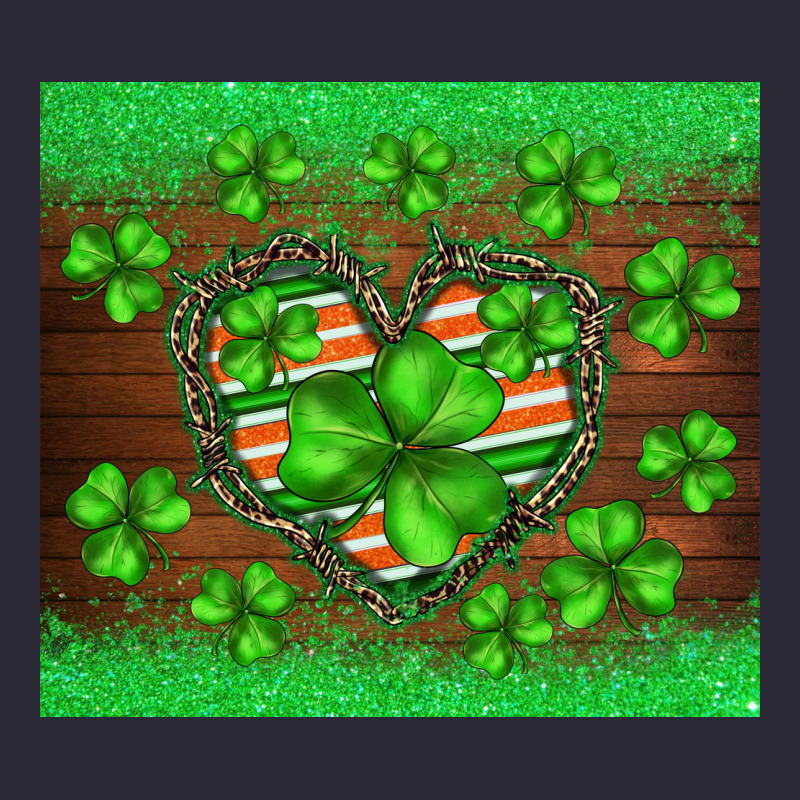 St.patricks Heart Shamrocks Glitter Vintage Tee by BarkalooDesign | Teevron