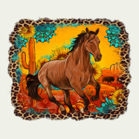 Horse With Sunflowers Turquoise Gemstone Western Sunset Leopard Backgr Urban Heavy Tee | Teevron