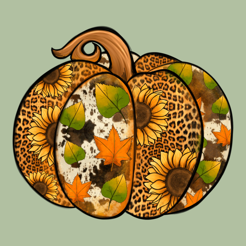 Leopard Cowhide Sunflower Pumpkin Urban Hoodie by NancyCooperArtShop | Teevron