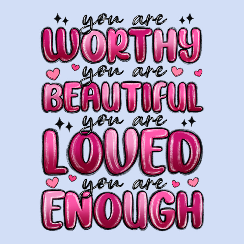 You Are Worthy You Are Beautiful Urban Hoodie by MaliasSmallBusiness | Teevron