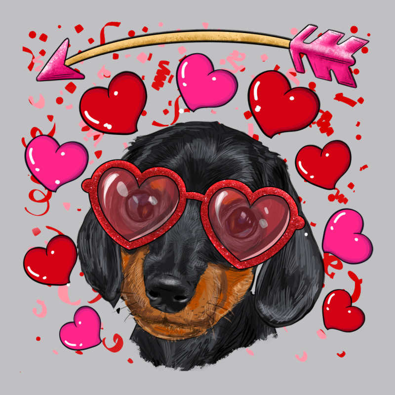 Valentine's Day  Dachshund Puppy Long Sleeve Tee by RanaPortraitStore | Teevron