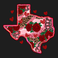 Valentine' S Day Texas Map With Roses Classic Tee | Teevron