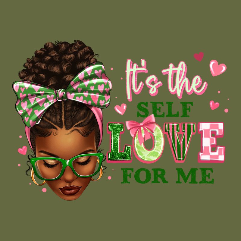 Sorority Colors Its The Self Love For Me Afro Woman2 Long Sleeve Tee by texasbilliewilder | Teevron