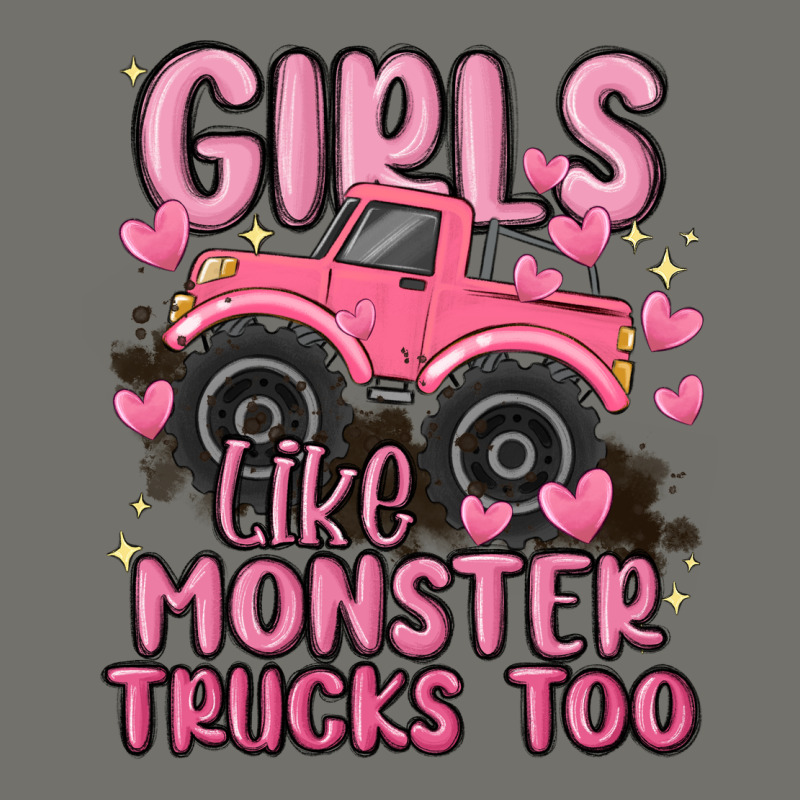 Girls Like Monster Trucks Too Premium Hoodie by MaliasSmallBusiness | Teevron