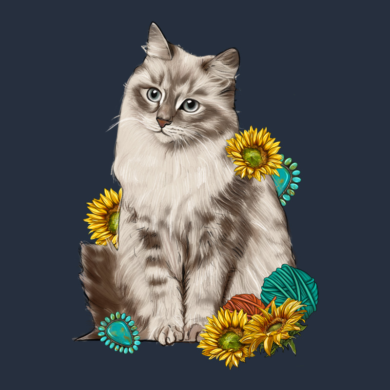 Siberian Cat Sunflower And Gemstone Zipper Hoodie by texasbilliewilder | Teevron