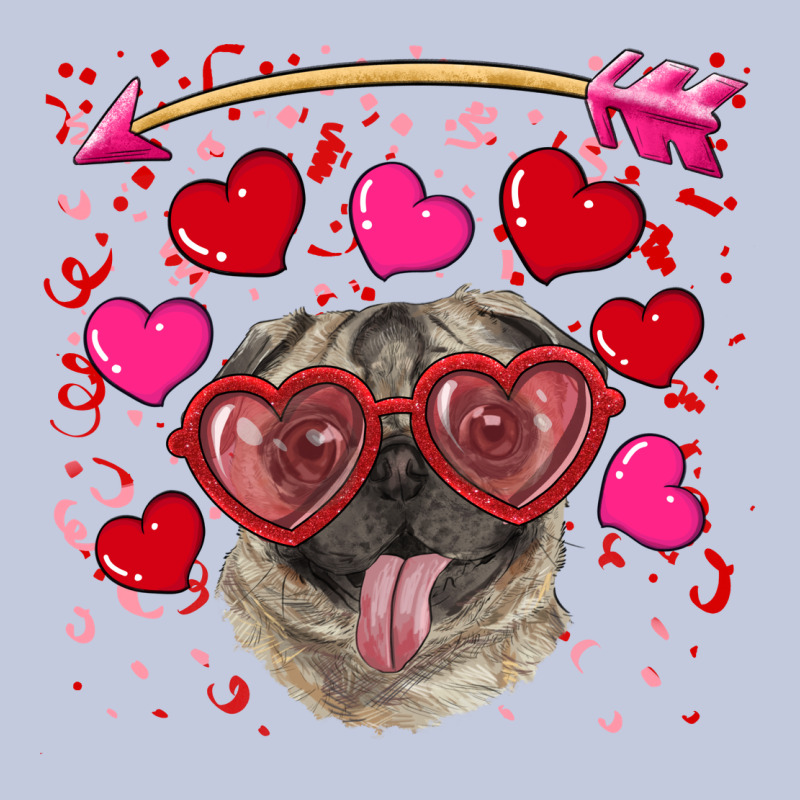 Valentine's Day  Pug Long Sleeve Tee by RanaPortraitStore | Teevron