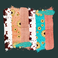 Western Cowhide Sunflower Jute Glitter Farm Life Brush Stroke Premium Sweatshirt | Teevron