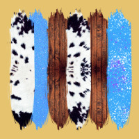 Western Farm Life Cowhide Wood Blue Glitter Brush Stroke Premium Sweatshirt | Teevron
