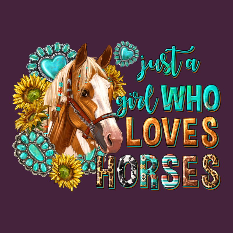 Western Just A Girl Who Loves Horses Long Sleeve Tee by texasbilliewilder | Teevron
